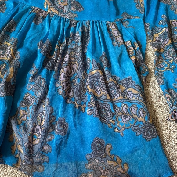 Free People Vibrant Blue Paisley dress - Picture 5 of 13
